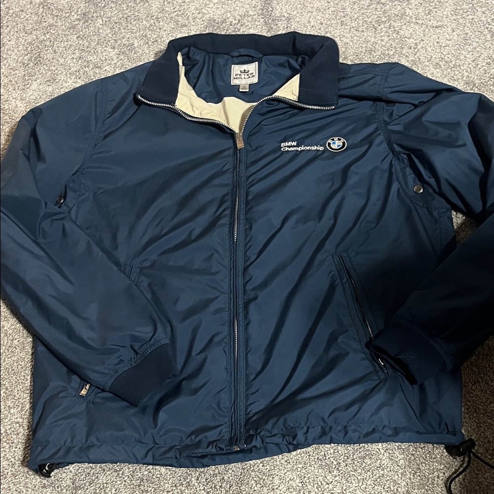 BMW Men's Deep Blue Windbreaker